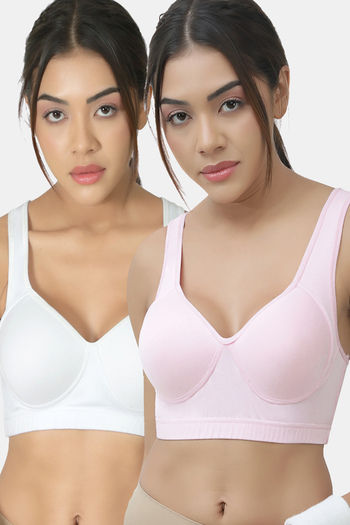 Buy Lady Lyka Padded Sports Bra (Pack of 2) - Multicolor